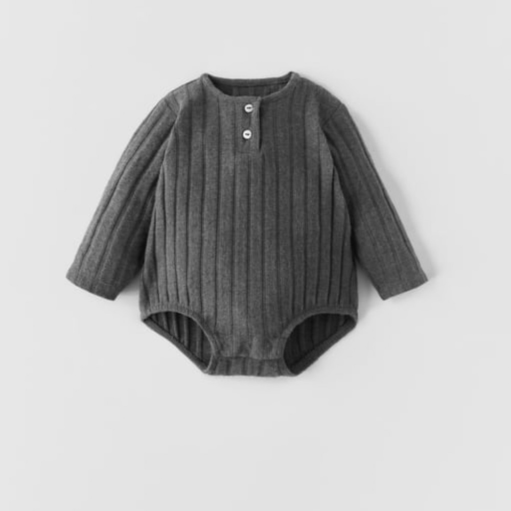 Zara Baby RIBBED BODYSUIT WITH FLAP